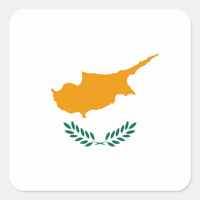 Autocollant du drapeau de Chypre (Devant)