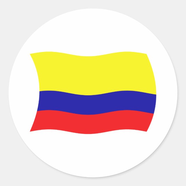 Autocollant du drapeau de Colombie (Devant)