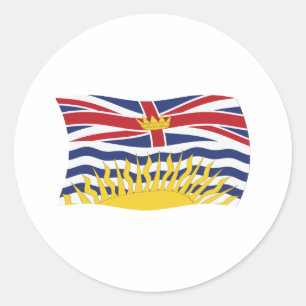 Autocollant du drapeau de la Colombie-Britannique