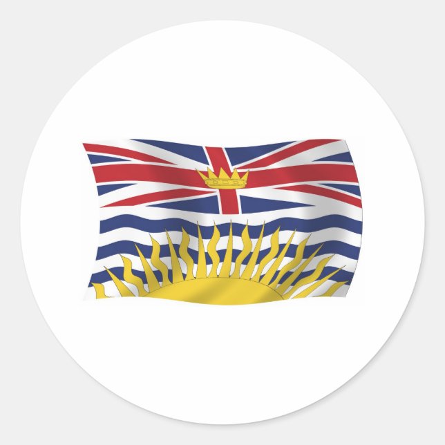 Autocollant du drapeau de la Colombie-Britannique (Devant)