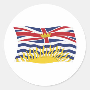 Autocollant du drapeau de la Colombie-Britannique