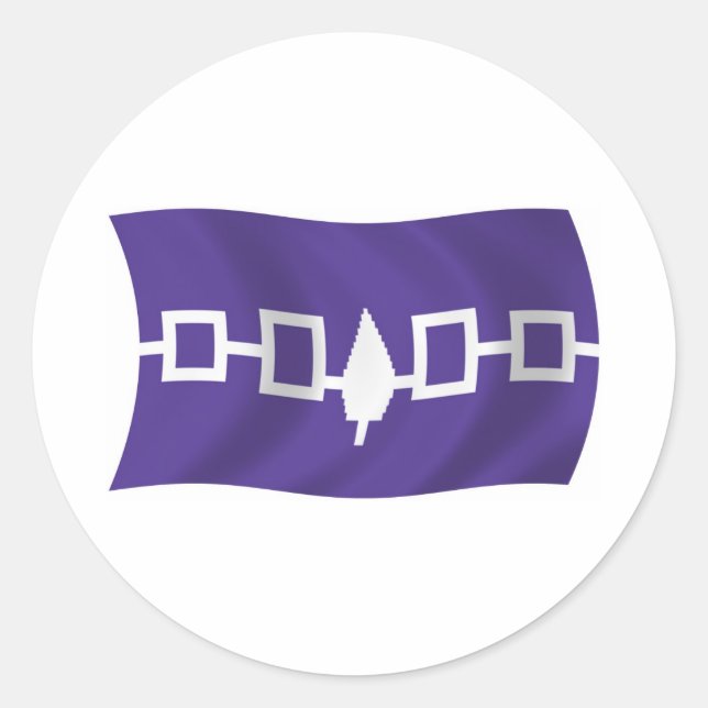 Autocollant du drapeau de la Confédération iroquoi (Devant)