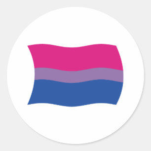 Autocollant du drapeau de la fierté bisexuelle