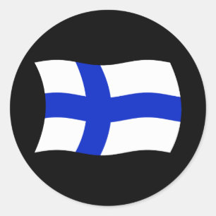 Autocollant du drapeau de la Finlande