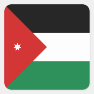 Autocollant du drapeau de la Jordanie