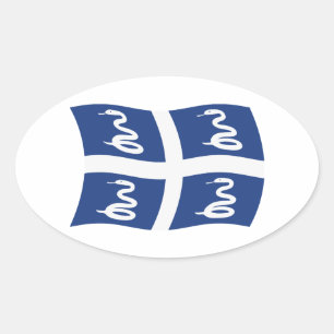 Autocollant du drapeau de la Martinique