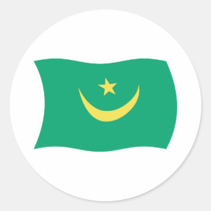 Autocollant du drapeau de la Mauritanie
