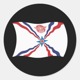 Autocollant du drapeau de la nation assyrienne