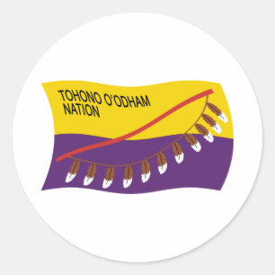 Autocollant du drapeau de la nation Tohono O'odham