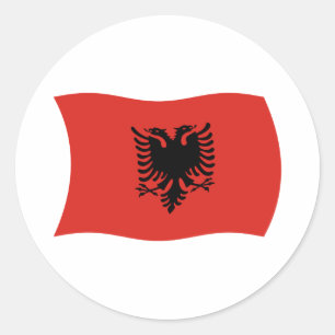 Autocollant du drapeau de l'Albanie