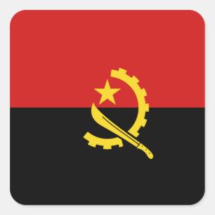 Autocollant du drapeau de l'Angola