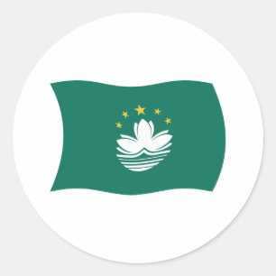 Autocollant du drapeau de Macao
