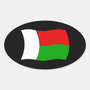 Autocollant du drapeau de Madagascar