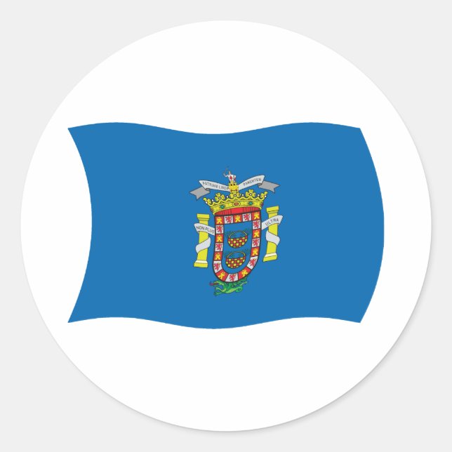 Autocollant du drapeau de Melilla (Devant)