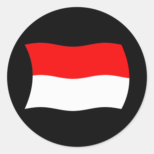 Autocollant du drapeau de Monaco (Devant)