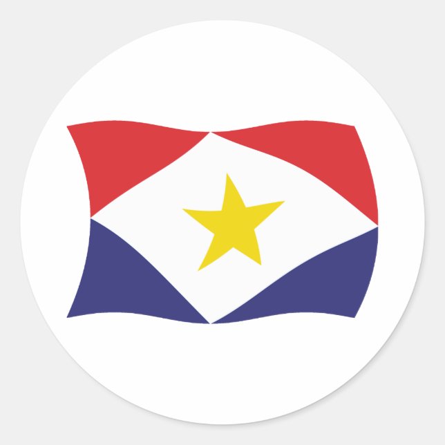 Autocollant du drapeau de Saba (Devant)