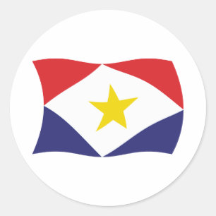 Autocollant du drapeau de Saba