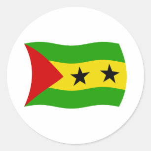 Autocollant du drapeau de Sao Tomé-et-Principe