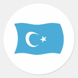 Autocollant du drapeau de Xinjiang ouïghour