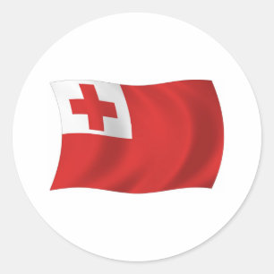 Autocollant du drapeau des Tonga