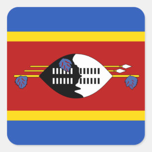 Autocollant du drapeau d'Eswatini