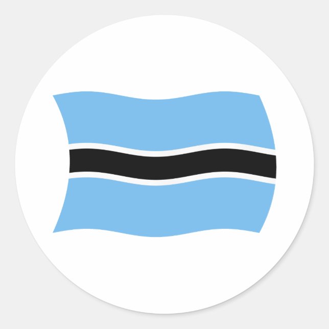 Autocollant du drapeau du Botswana (Devant)