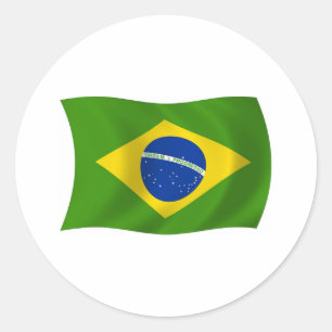 Autocollant du drapeau du Brésil