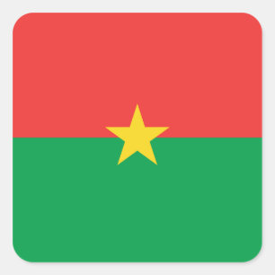 Autocollant du drapeau du Burkina Faso