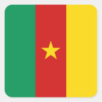 Autocollant du drapeau du Cameroun