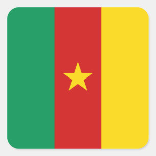 Autocollant du drapeau du Cameroun