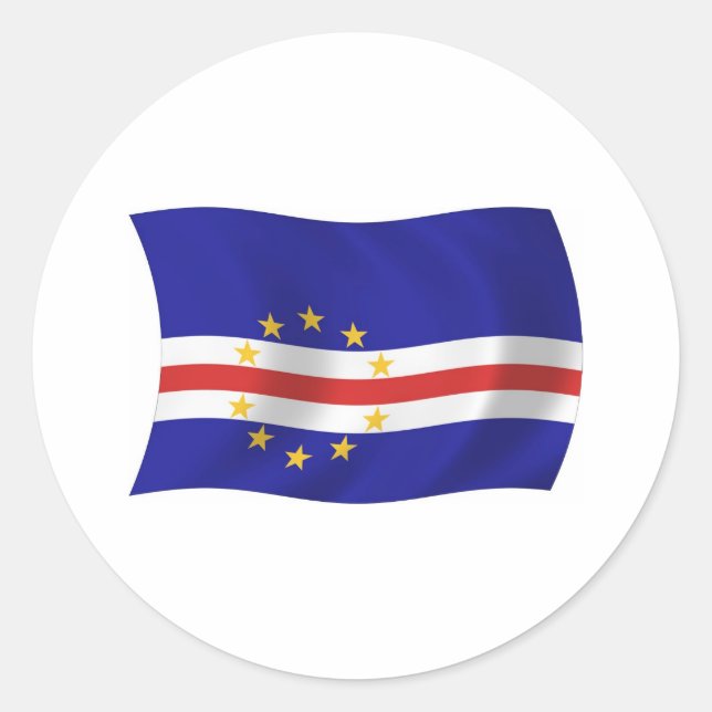 Autocollant du drapeau du Cap-Vert (Devant)