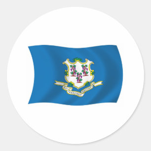 Autocollant du drapeau du Connecticut
