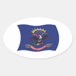 Autocollant du drapeau du Dakota du Nord