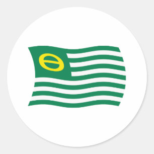 Autocollant du drapeau du mouvement écologique