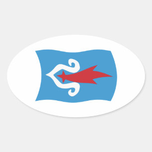Autocollant du drapeau du peuple Aïnou