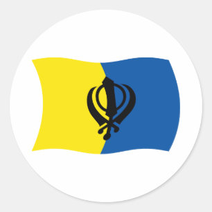 Autocollant du drapeau du sikhisme