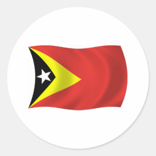 Autocollant du drapeau du Timor oriental