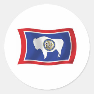 Autocollant du drapeau du Wyoming