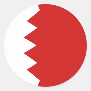Autocollant du drapeau fish-eye de Bahreïn