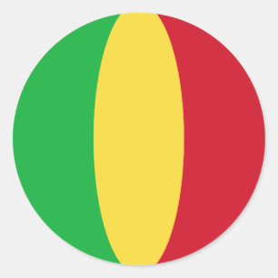 Autocollant du drapeau Fisheye du Mali