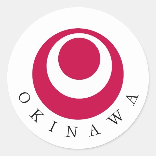 Autocollant du drapeau national d'Okinawa (Devant)