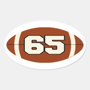 Autocollant du football du numéro 65