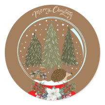 Autocollant du Globe des neiges de Noël