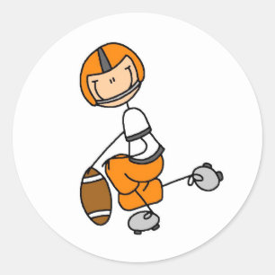 Autocollant du joueur de football orange