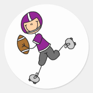 Autocollant du joueur de football violet