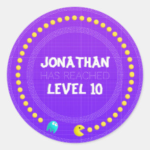 Autocollant du joueur pour l'anniversaire Jeu On