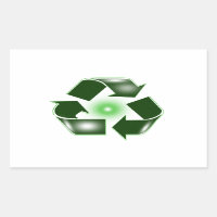 Autocollant du logo Recycle vert