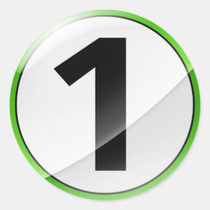 Autocollant du numéro 1