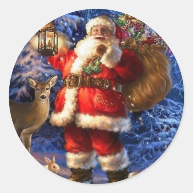 Autocollant du Père Noël de la forêt (Devant)