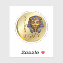 Autocollant du pharaon égyptien de l'héritage doré